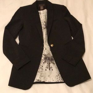 Black Blazer with Gold Button